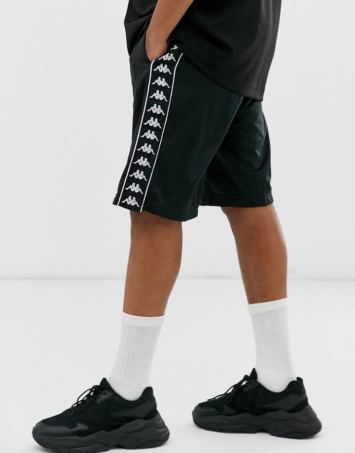 Kappa 222 Banda Treadwell Shorts With Taping In Black