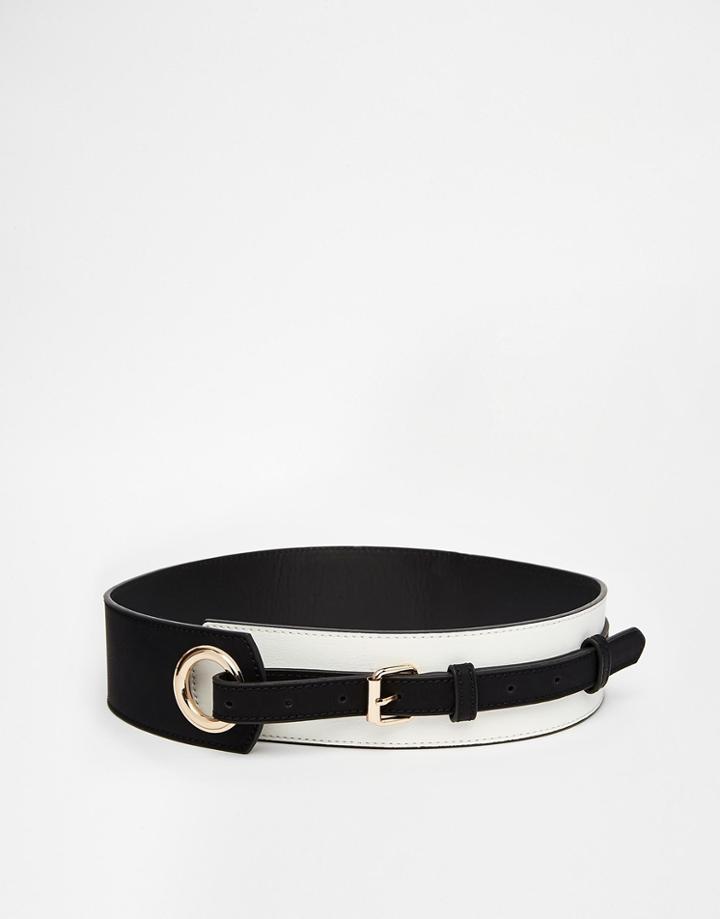Asos Loop Detail Waist Belt In Mono - Mono