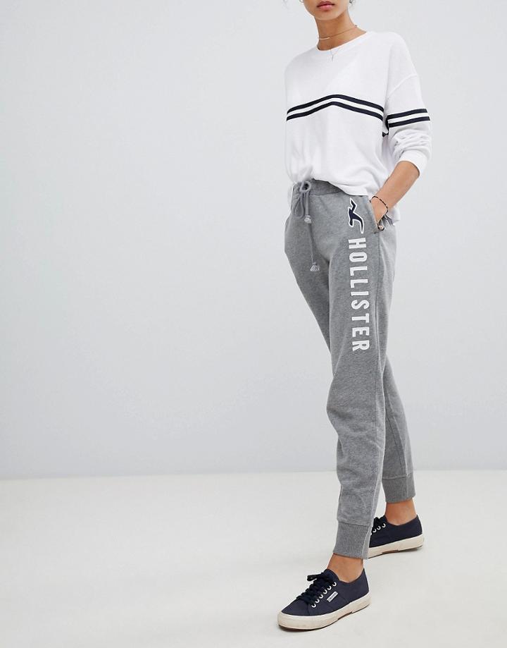 Hollister Logo Classic Track Pant - Gray