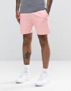 Asos Jersey Runner Shorts In Pink - Strawberry Cream