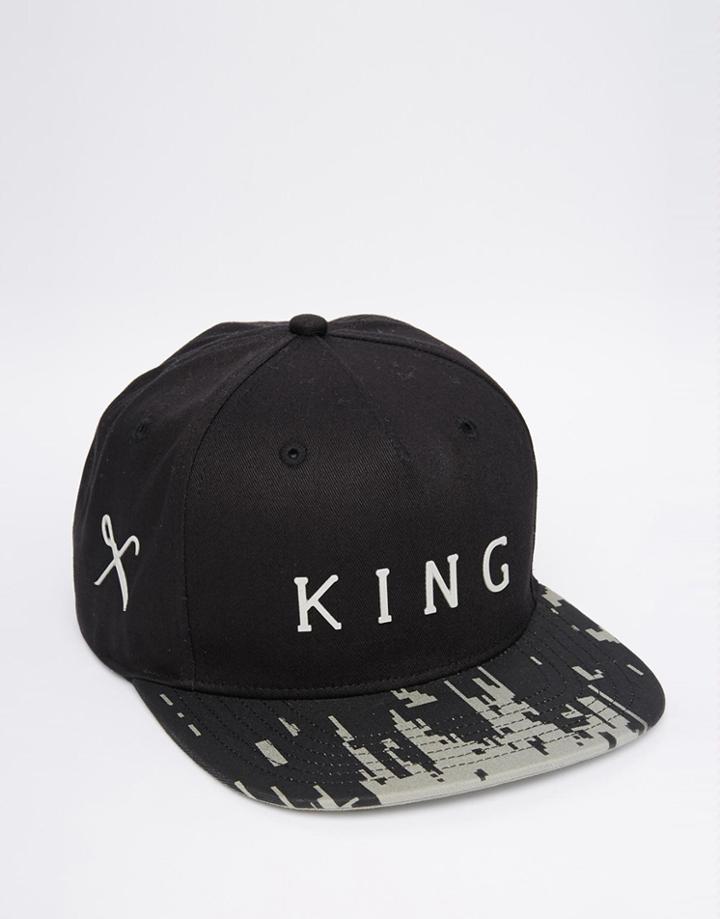 King Apparel 8 Bit Snapback Cap - Black