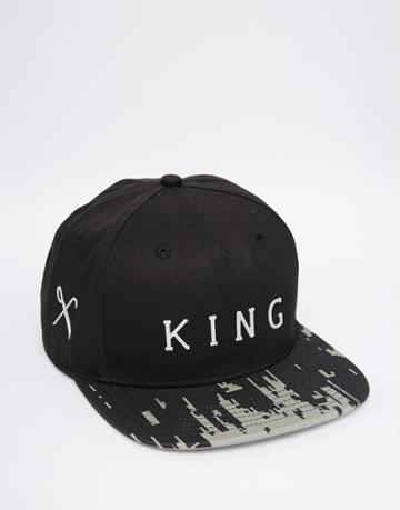 King Apparel 8 Bit Snapback Cap - Black