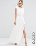 Asos Tall Embellished Waist Maxi Dress - Ivory