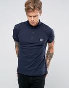 Boss Orange Pavlik Logo Polo Stretch Pique - Navy