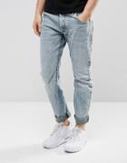 G-star Arc 3d Slim Jeans Light Aged Rip And Repair - Blue