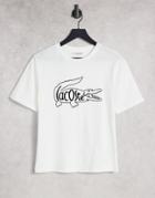 Lacoste New Croc Boxy T-shirt In White