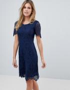 Sugarhill Boutique A-line Lace Dress - Navy