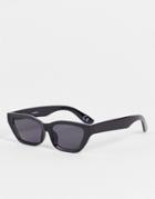 Asos Design Recycled Cat Eye Sunglasses With Smoke Lens In Black