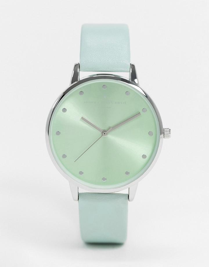 Johnny Loves Rosie Watch With Mint Dial-green