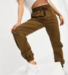 Parisian Petite Sweatpants In Deep Taupe - Part Of A Set-brown