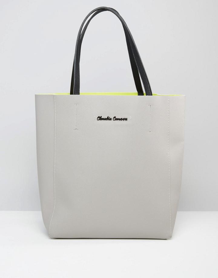 Claudia Canova Color Block Tote Bag - Gray