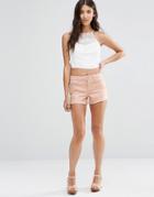 Vila Akemi Denim Shorts - Pink