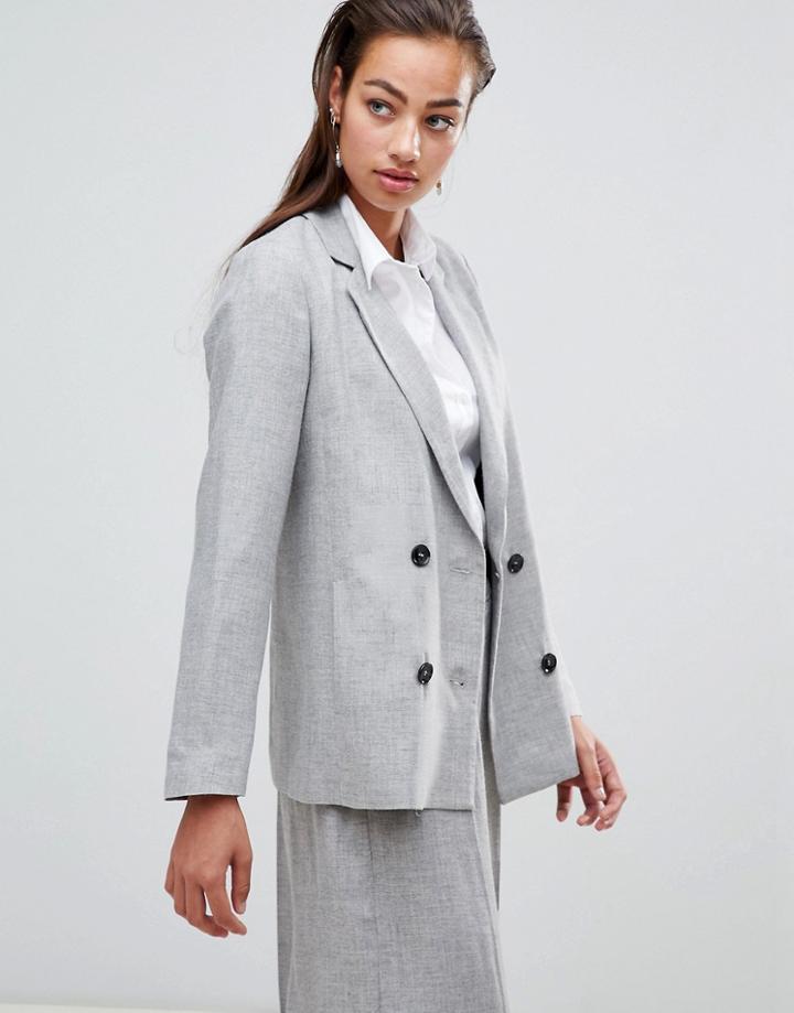 Sisley Double Breasted Blazer - Gray