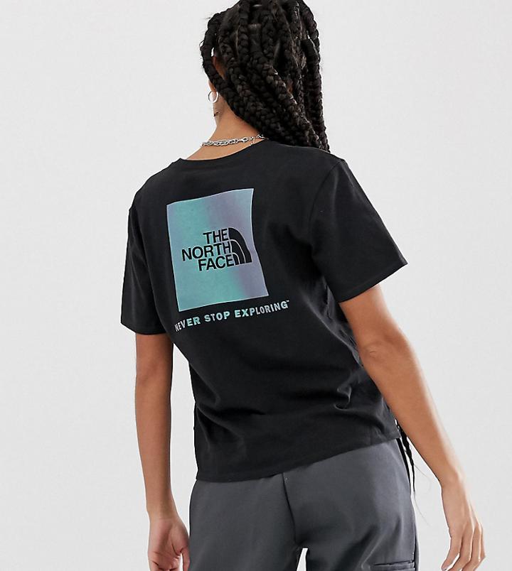 The North Face Boxed Out T-shirt In Black/iridescent - Black