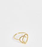 Reclaimed Vintage Inspired Gold Plated C Initial Ring - Gold