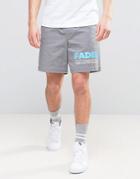 Asos Elasticated Waist Shorts With Text Print - Gray
