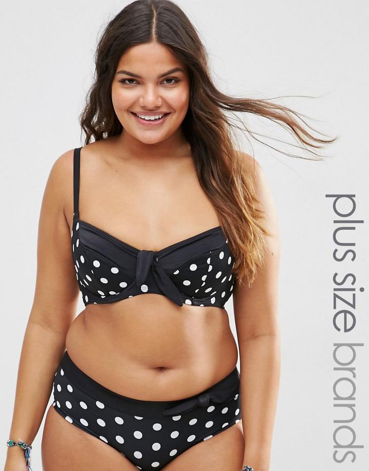 Marie Meili Katana Curves Polka Dot Bikini Top