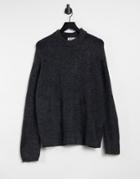 Weekday Mino Sweater In Dark Gray-grey