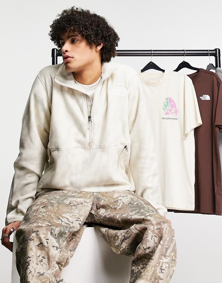 The North Face Tka Kataka Tiger Print Fleece In Gray