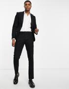 Twisted Tailor Sylvan Skinny Suit Pants In Black With Geometric Flocking