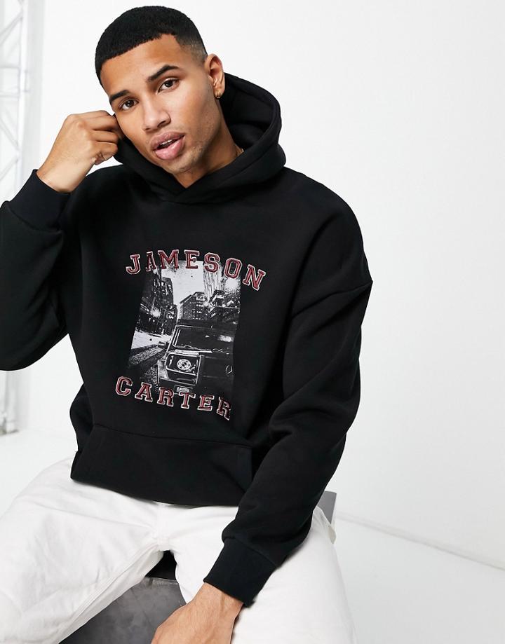 Jameson Carter City Hoodie In Black