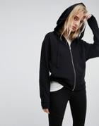 All Saints Hooded Sweater With Rouched Back - Black