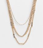 Reclaimed Vintage Inspired Multi-strand Mixed Chain Necklace In Gold