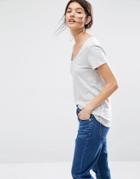 Mango Crew Neck Tee - Gray