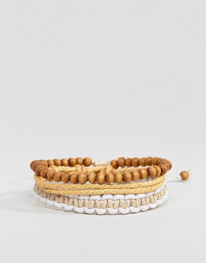 Icon Brand Beaded & Woven Bracelets In Pack - Multi