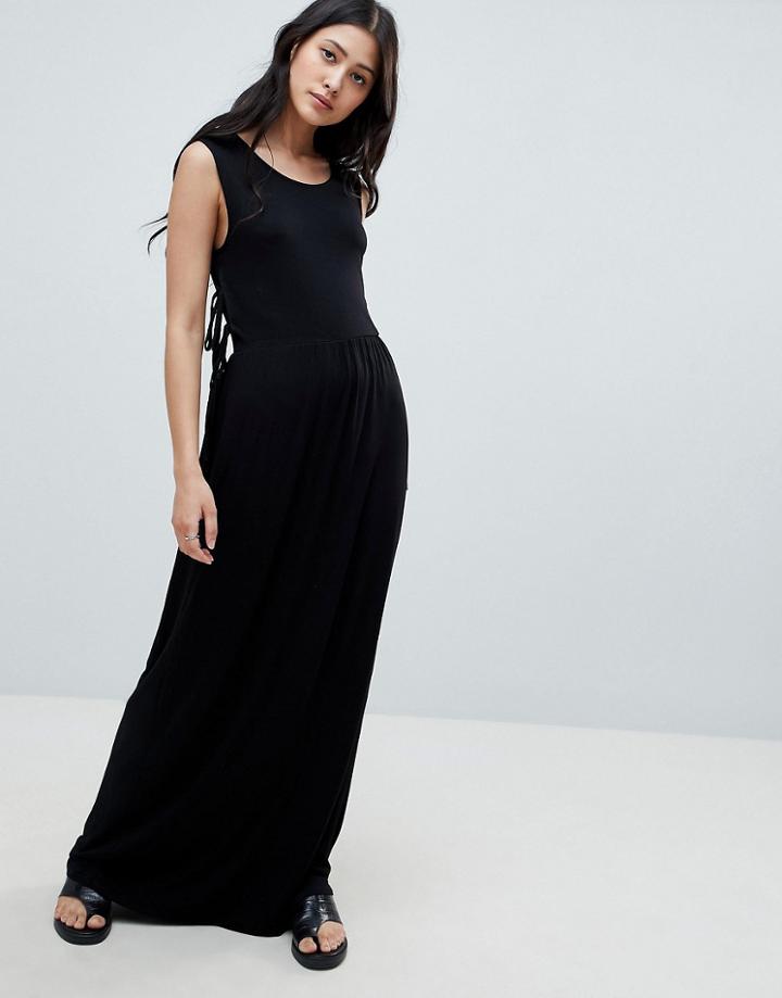 Nytt Madelyn Side Tie Maxi Dress - Black