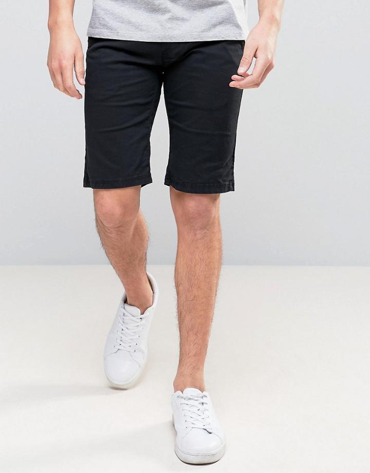 Lindbergh Chino Shorts In Black - Black