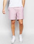 Farah Chino Shorts In Oxford Cotton - Red