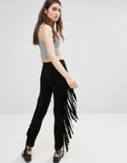Religion Rebellion Tassle Leggings - Black