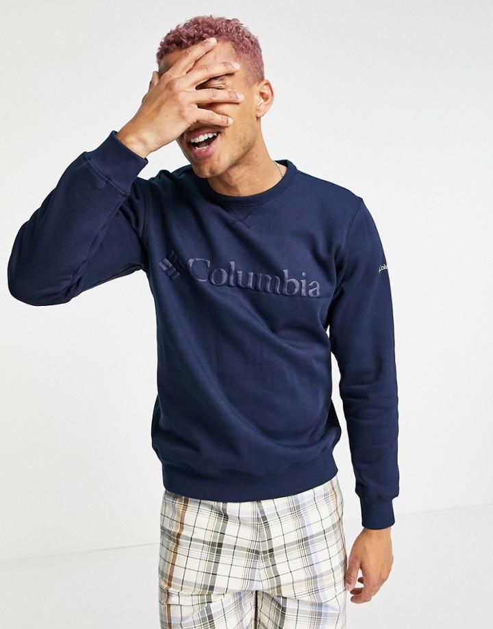 Columbia Logo Sweatshirt In Navy