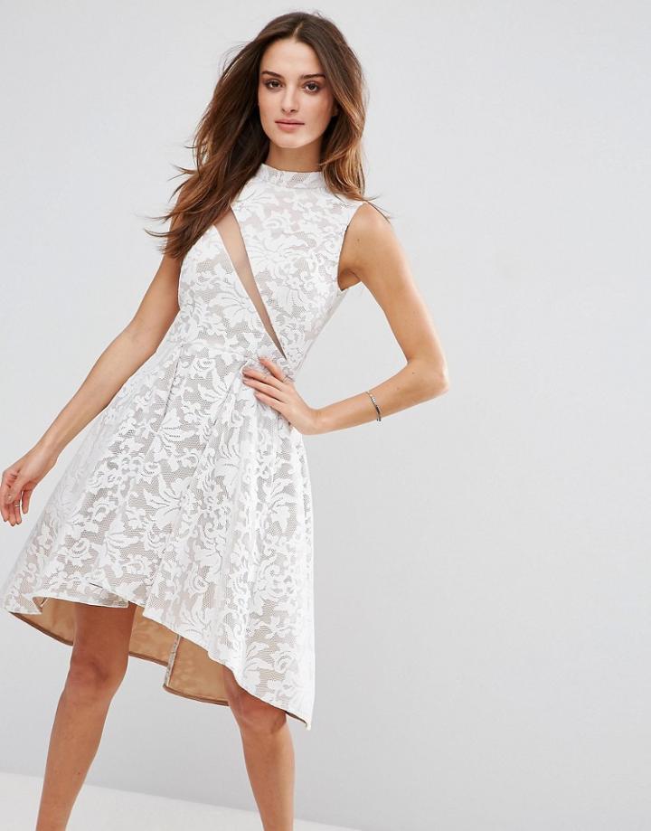 Forever Unique Lace Skater Dress - Multi