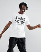 Sweet Sktbs T-shirt With Large Logo In White - White