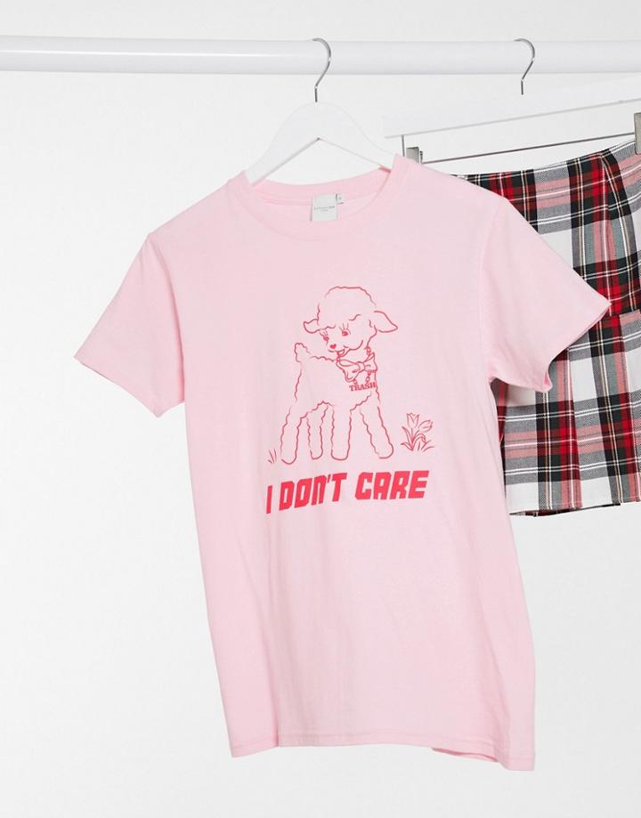 Skinny Dip Oversized T-shirt In Pink