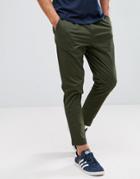 Only & Sons Cropped Chino In Tapered Fit - Green