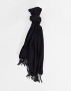 All Saints Heavy Wool Blanket Scarf In Black