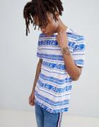 Asos Design Relaxed T-shirt With All Over Text Print - Pink