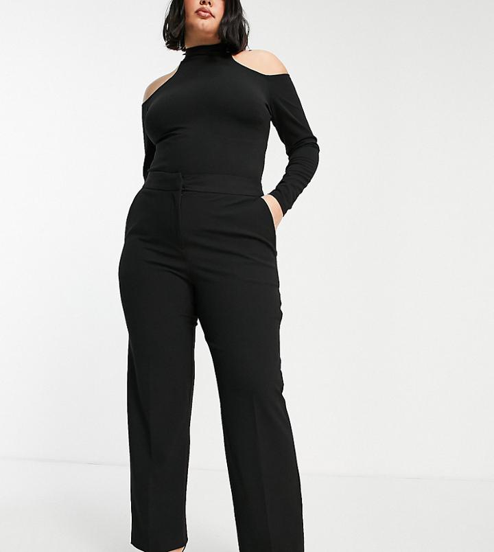 Closet London Plus Tailored Pants In Black - Part Of A Set