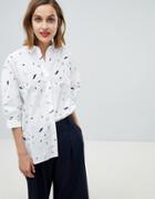 Essentiel Antwerp Scribble Flower Shirt With Embellishment - Multi