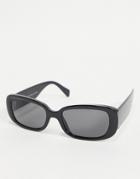 Weekday Run Oval Sunglasses In Black