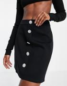 Vero Moda Skirt With Deco Buttons In Black