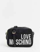 Love Moschino Canvas Cross Body Bag - Black
