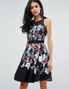 Little Mistress Bouquet Print Fit And Flare Dress - Multi