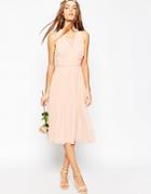Asos Wedding Hollywood Midi Dress - Soft Pink