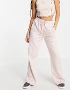 Topshop Straight Leg Sweatpants In Pink - Part Of A Set