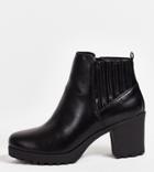 Simply Be Wide Fit Amberley Chunky Heel Ankle Boots In Black