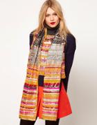 Lauren Mccalmont For Asos Text Print Top With Scarf - Multi